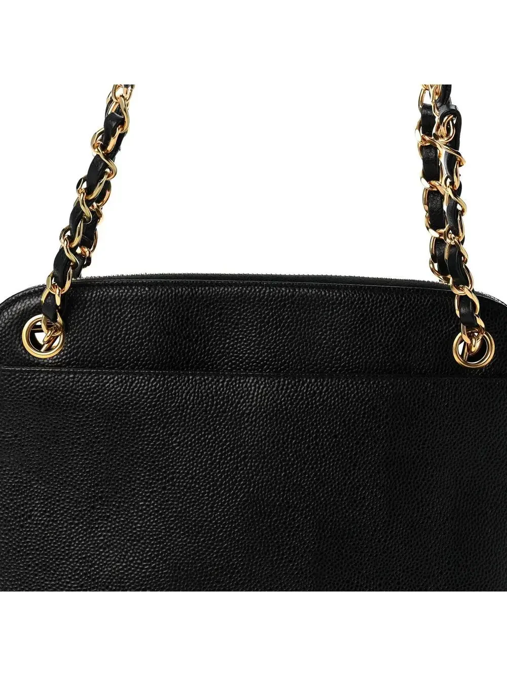 Chanel Caviar Cc Shoulder Bag Black #332398C14B